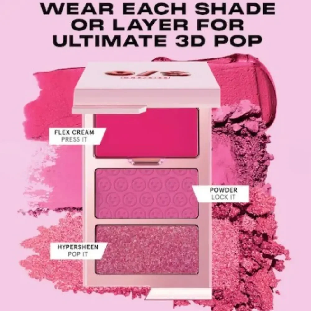 ONE/SIZE $38 Cheek Clapper 3D Blush Trio Palette in Gworly Pop NIB